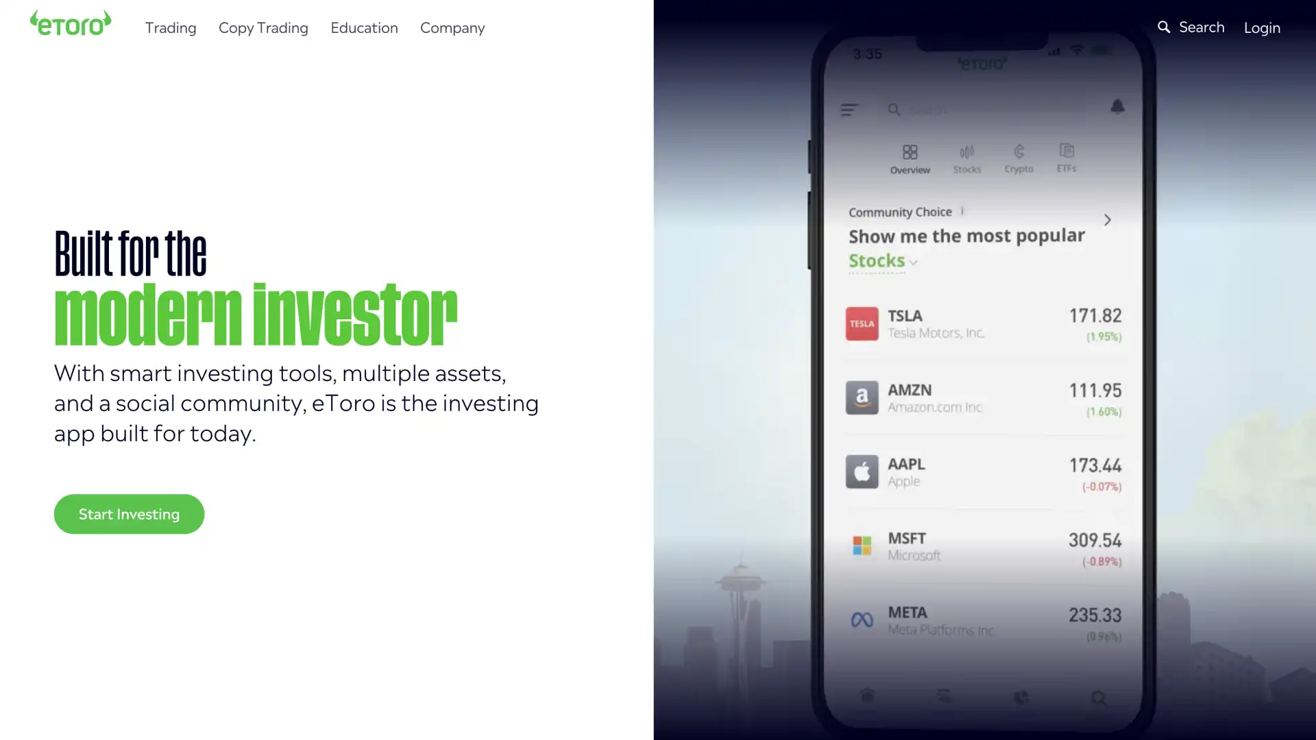 etoro homepage